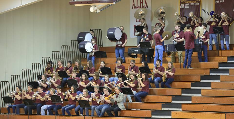 a high school pep band